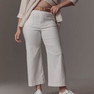 The Collette Crop Wide Leg Pants: Contrast Stitch Edition